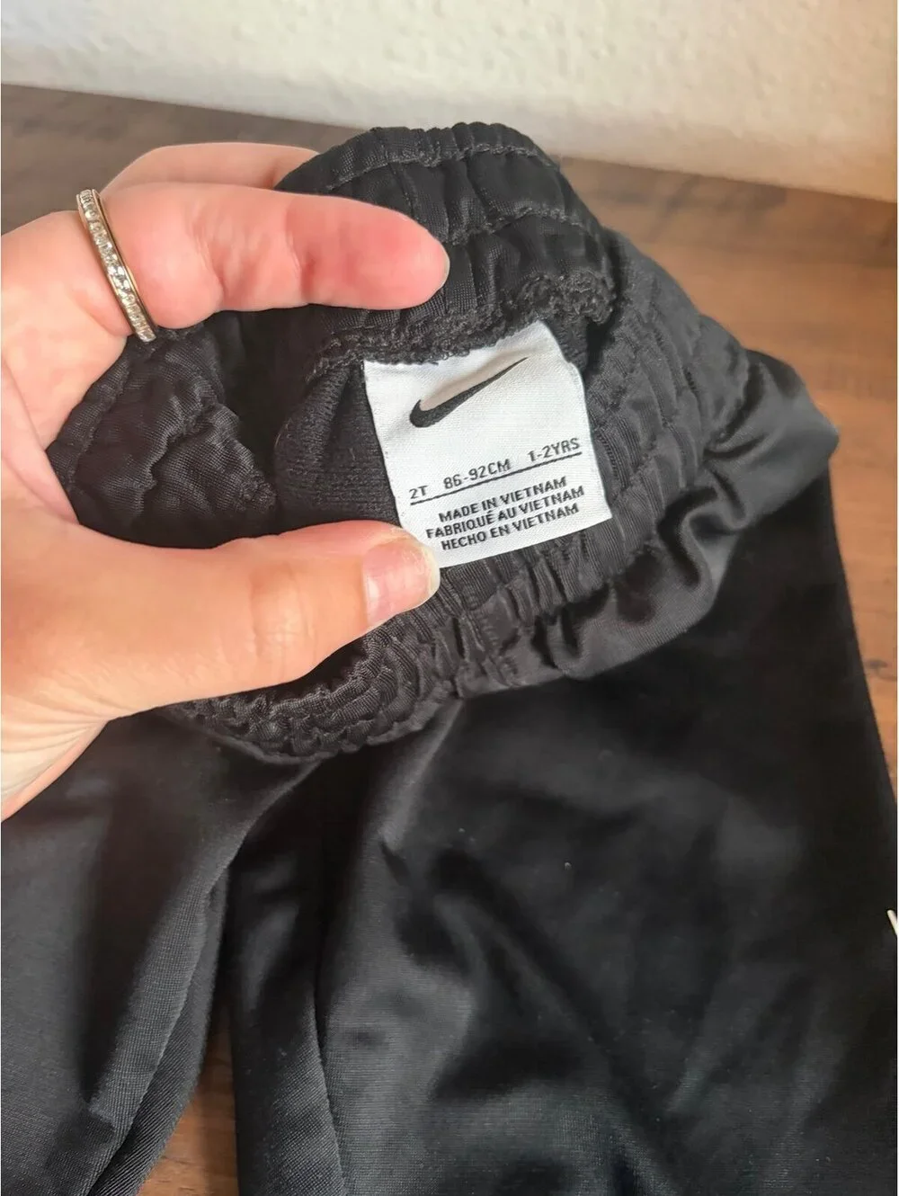 Nike black joggers size 2T